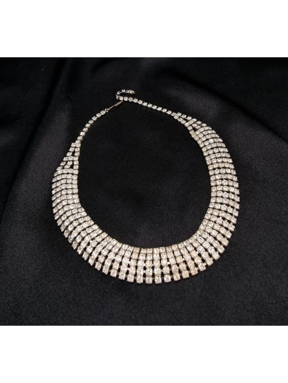 Vintage 1950's-1960's Rhinestone Choker Necklace